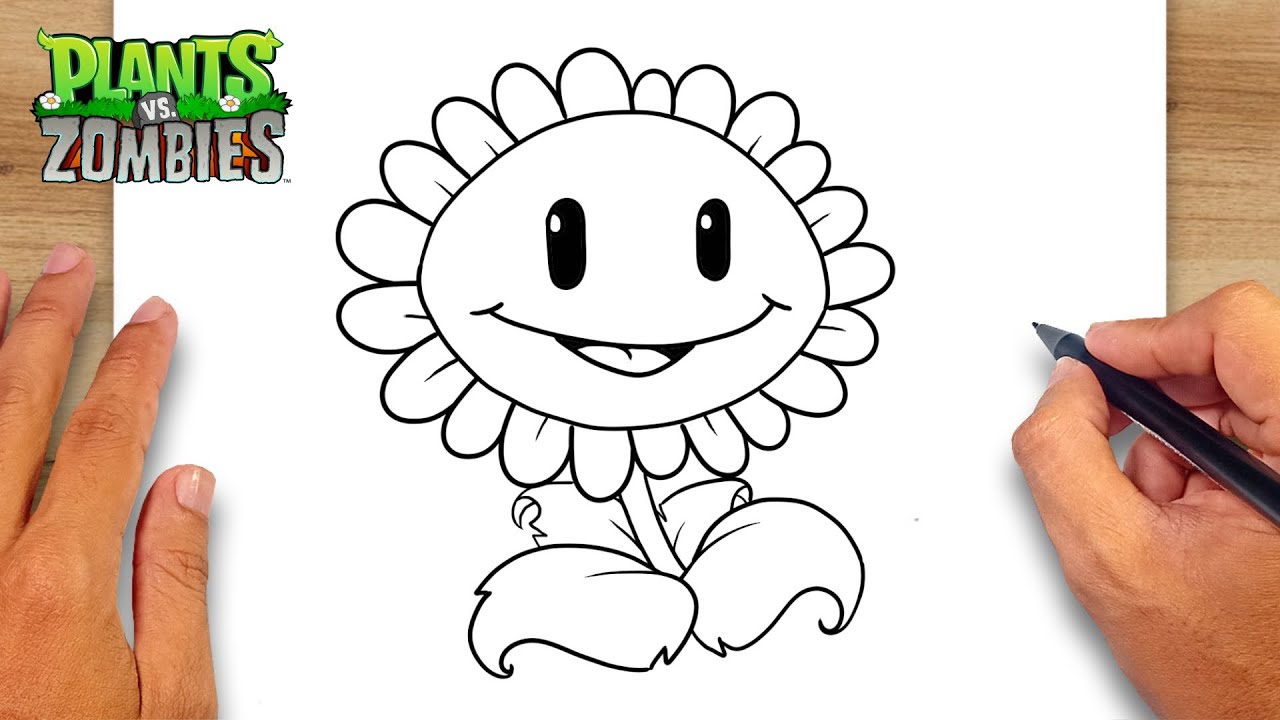 How to draw Sunflower Plants vs Zombies