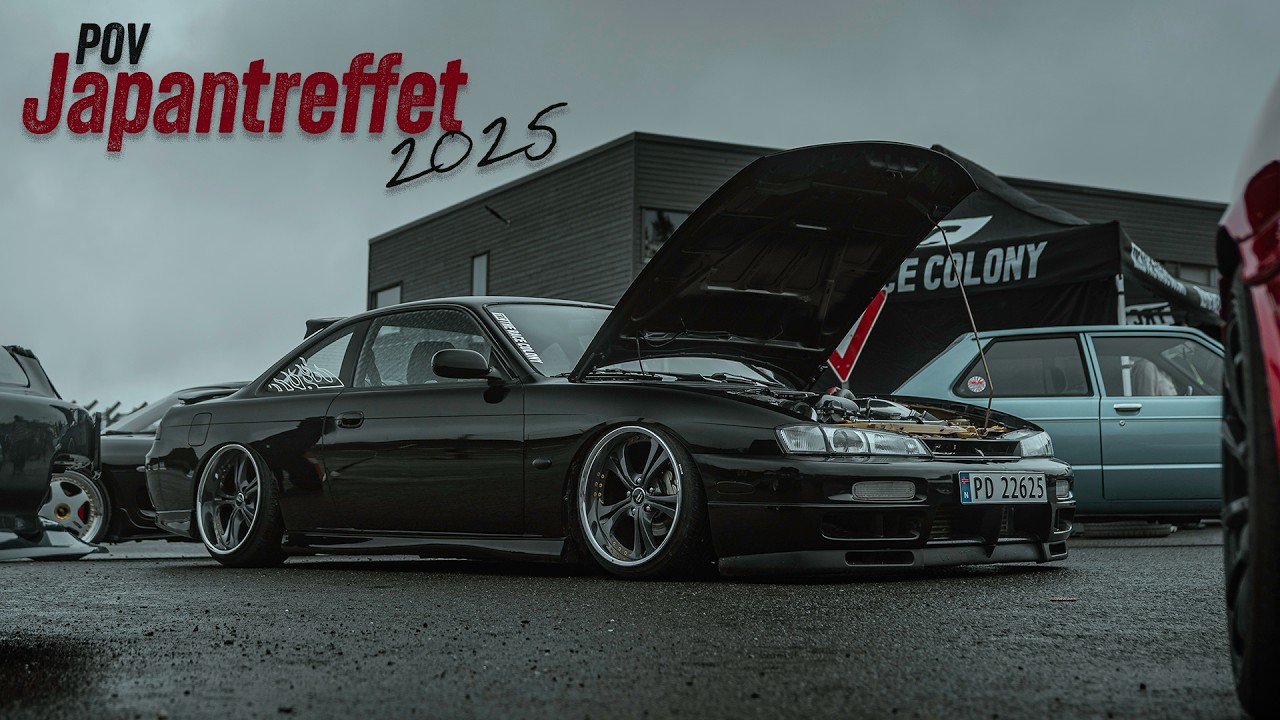 POV Car Photography With Sony A7R3 - Shooting Car Meeting Japantreffet Trondheim in Norway Rainy Day
