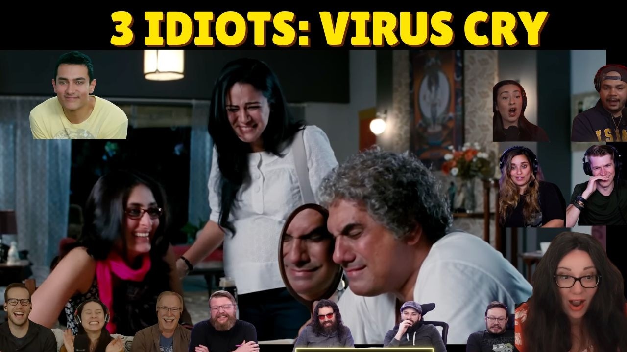 Foreigners REACT to 3 IDIOTS | Virus ki mooch kat gayi 😱😭 | Reaction Compilation Part 9
