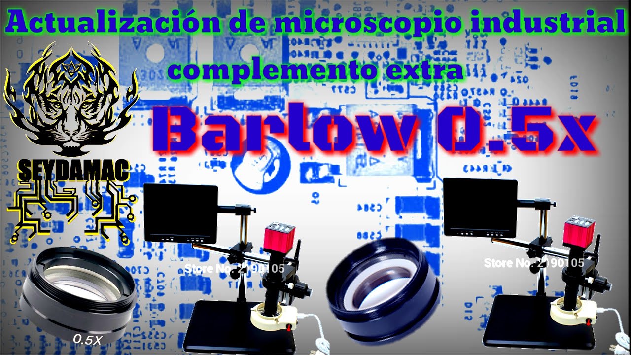 Actualizacion a microscopio industrial Barlow de 0.5x