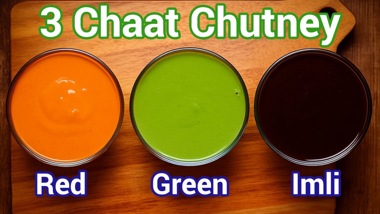 Chaat Ki Chatni Recipe Secret Tips from Real Chaat Vendors | Green, Red & Imli Chutneys Street Style