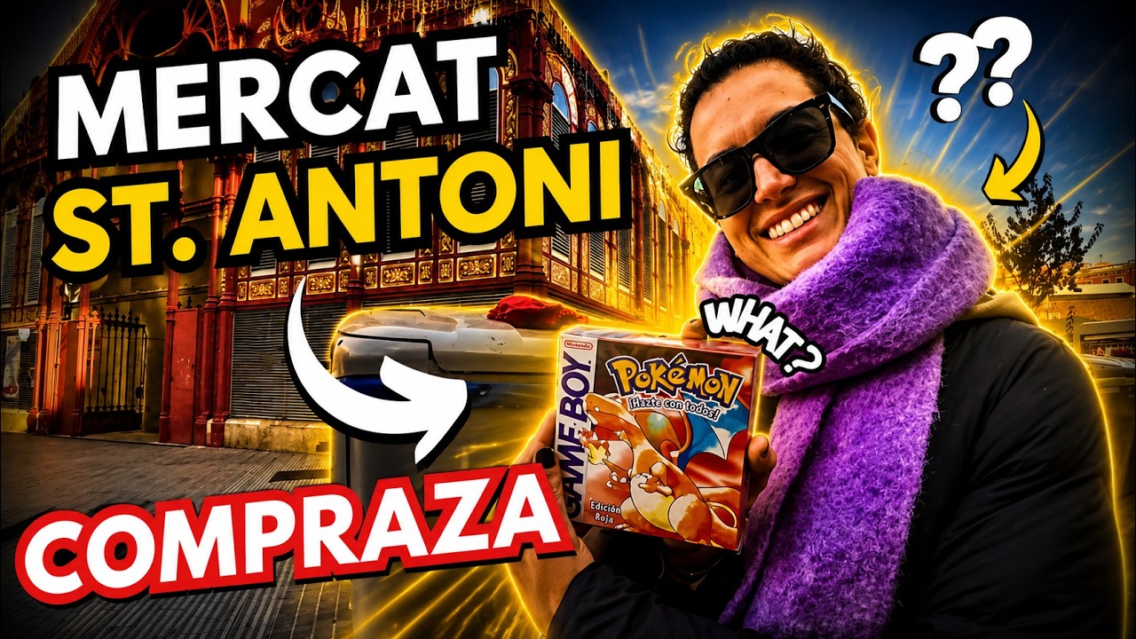 Voy a COMPRAR VIDEOJUEGOS al MERCAT de ST. ANTONI... y cacé un JUEGAZO BRUTAL!!! - Mi novia FLIPÓ!