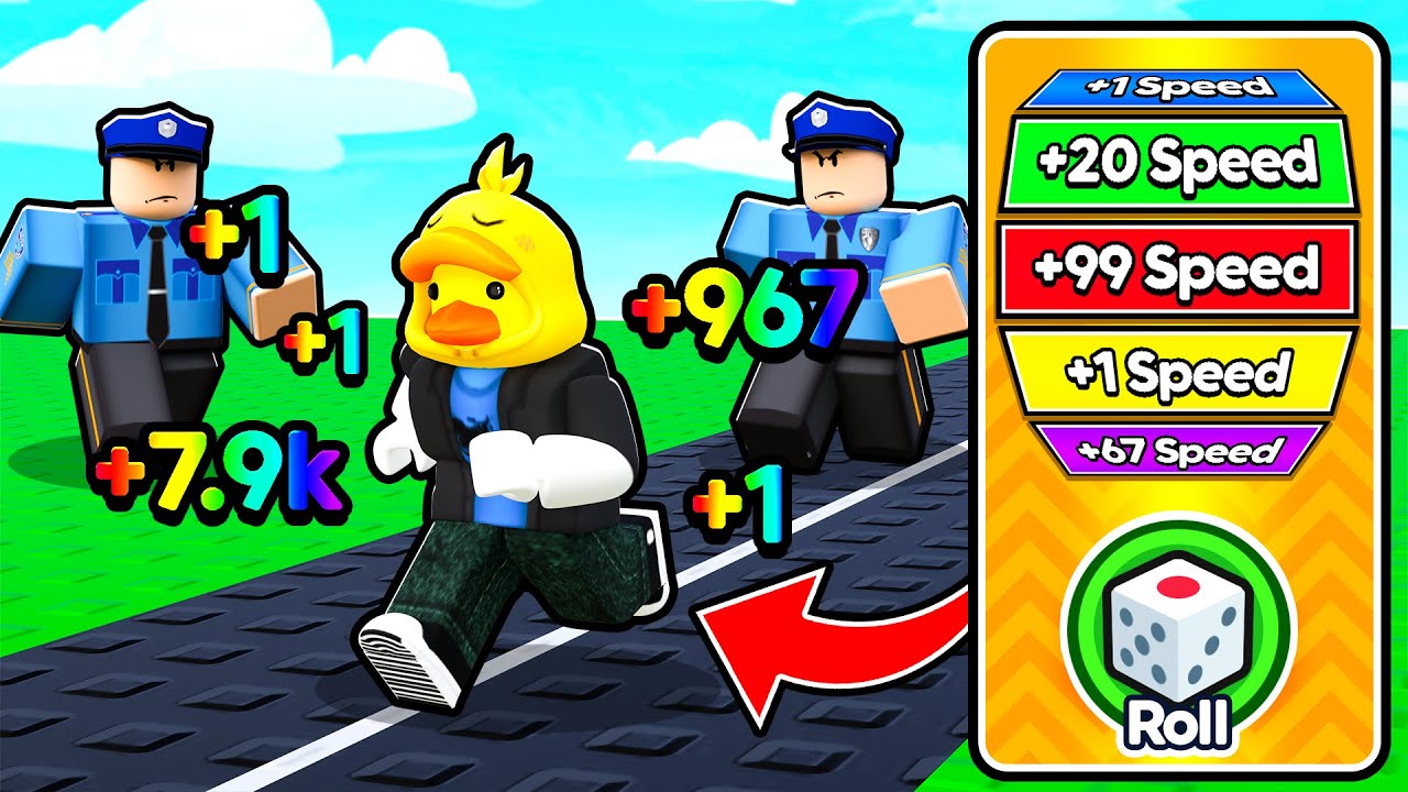 Каждая секунда +1 к СКОРОСТИ ГСЧ, чтобы сбежать от Хулигана в Roblox Speed ​​RNG!