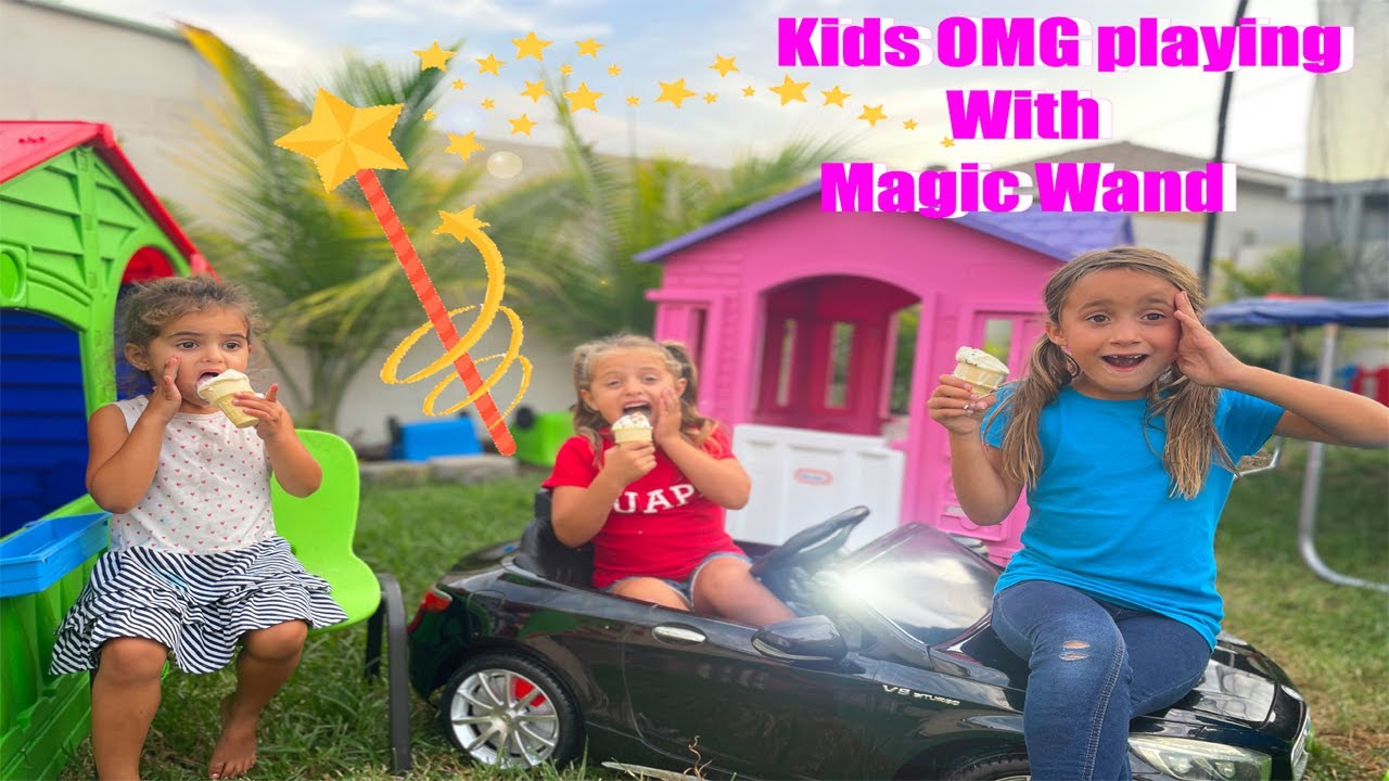 Magic Wand Takes OMG to Disney - Sisters Pretend Play with Magic Wand Toys for Kids