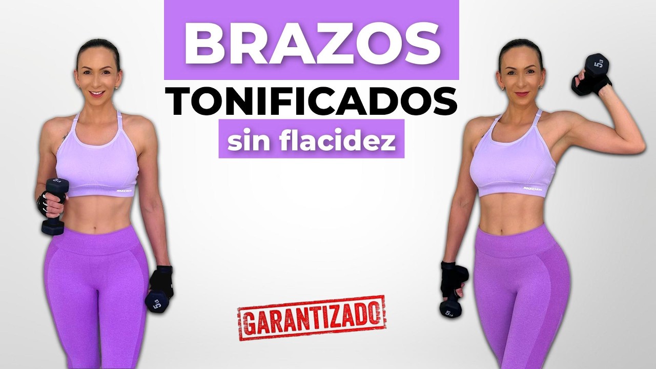Los mejores ejercicios para BRAZOS TONIFICADOS con mancuernas para mujeres | Adiós brazos flácidos