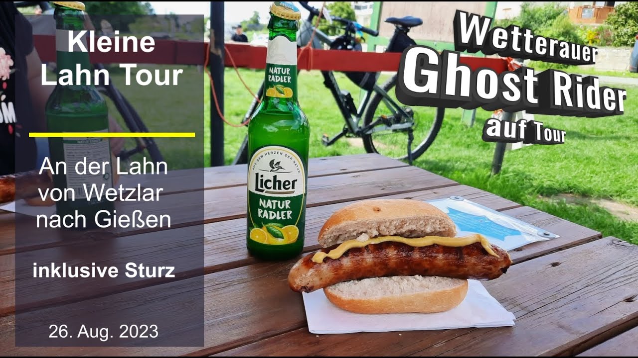 Kleine Lahntour:  An der Lahn entlang von Wetzlar nach Gießen - Inklusive Sturz mit dem Rad