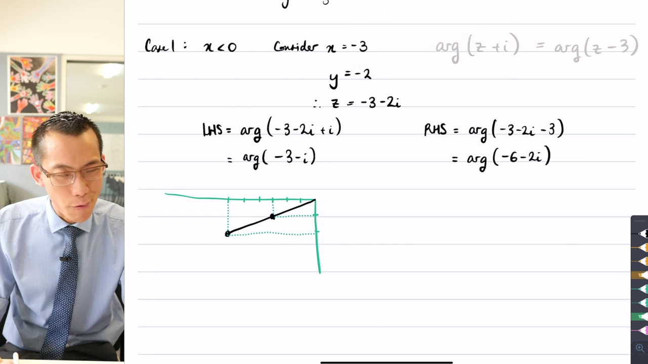 Algebraic Proof for Opposing Rays (3 of 3: Testing cases)