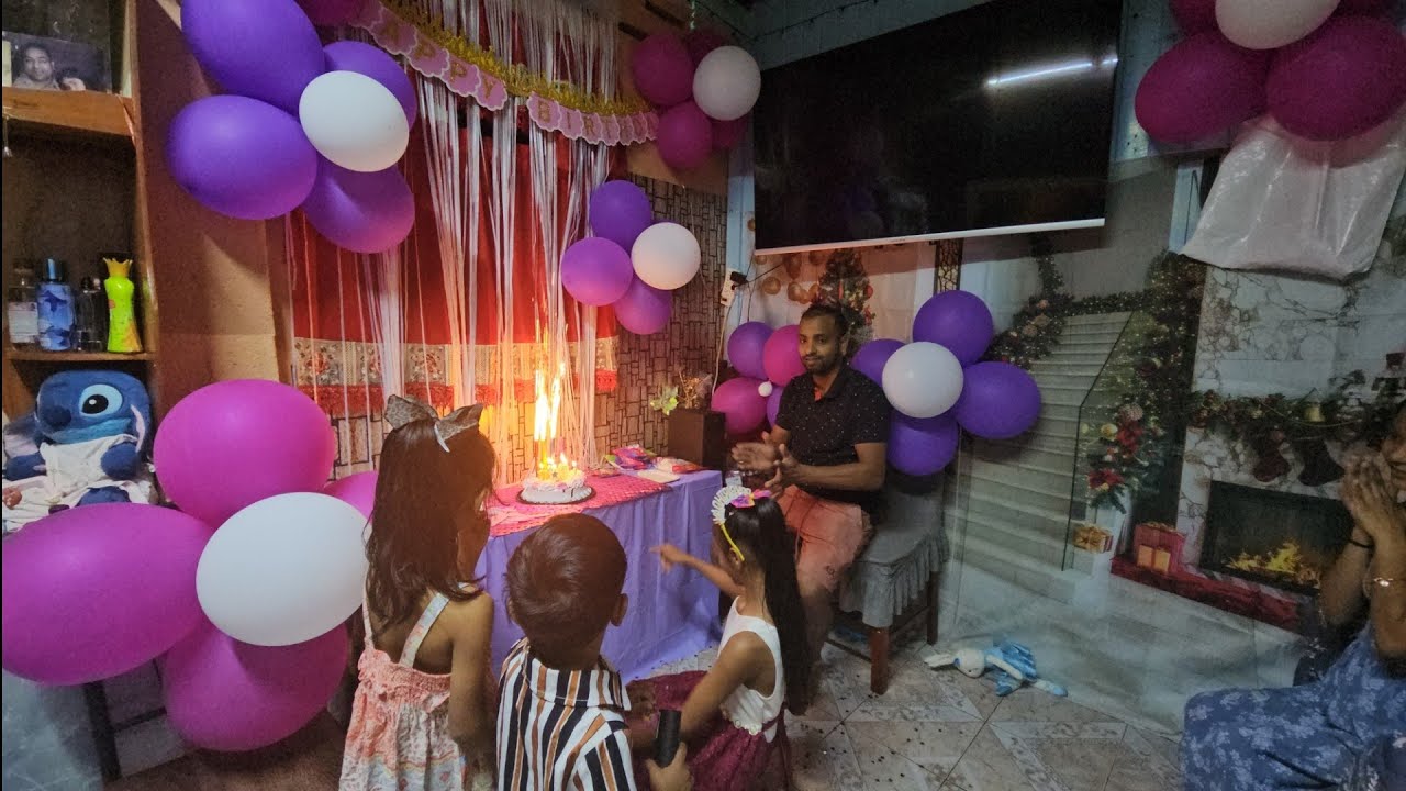 Tanisha's 10th Birthday preps, cake cutting, cooking a nice fried rice & some pre holi celebratons.