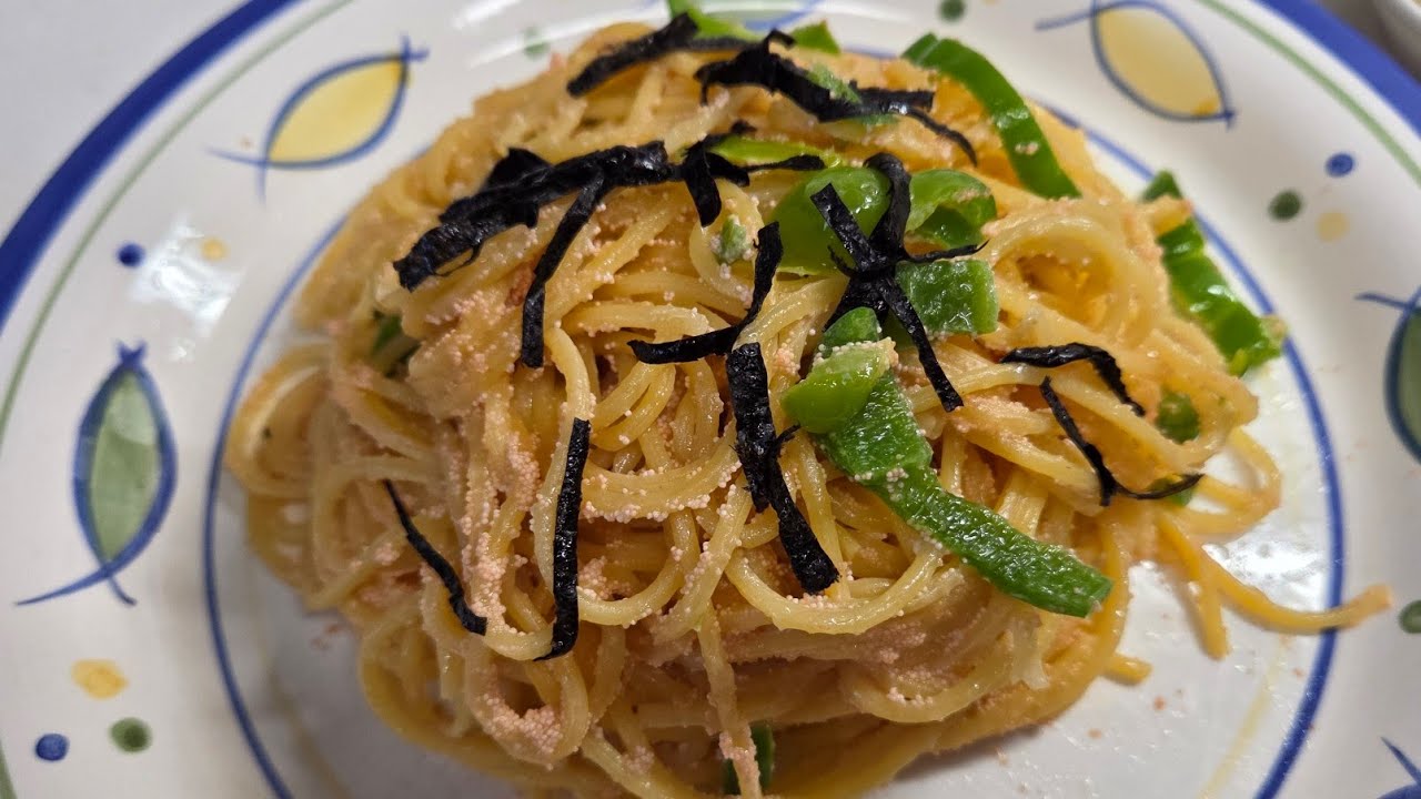 【#飯テロ #男飯】たらこスパゲッティ