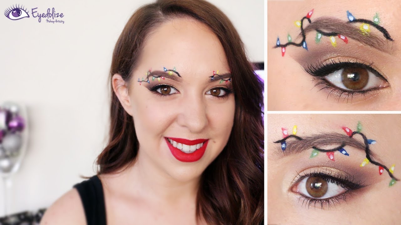 Christmas Fairy Lights Eyebrow Trend Tutorial by EyedolizeMakeup