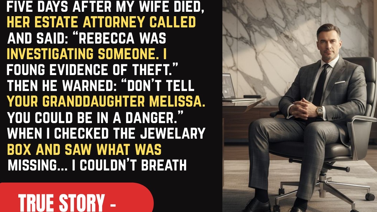 Five Days After My Wife's Funeral, Her Estate Attorney Called: 