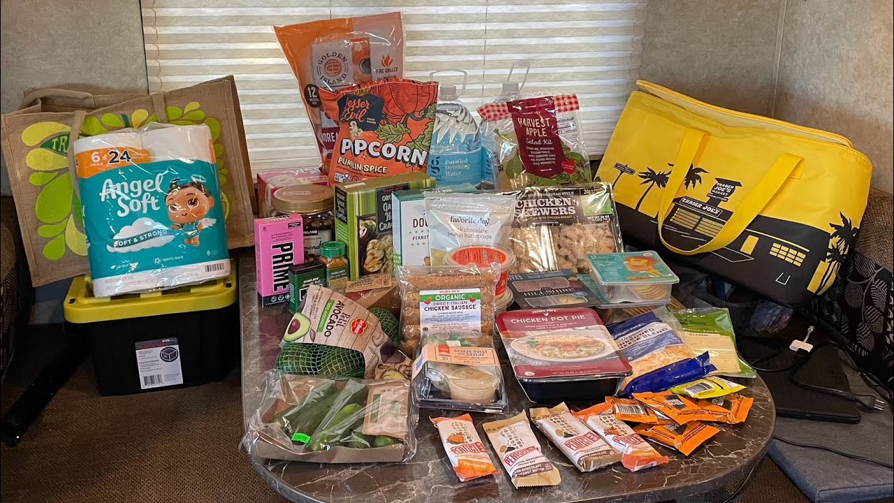 First RV LIVING Grocery HAUL/TARGET TRADER JOES COSTCO