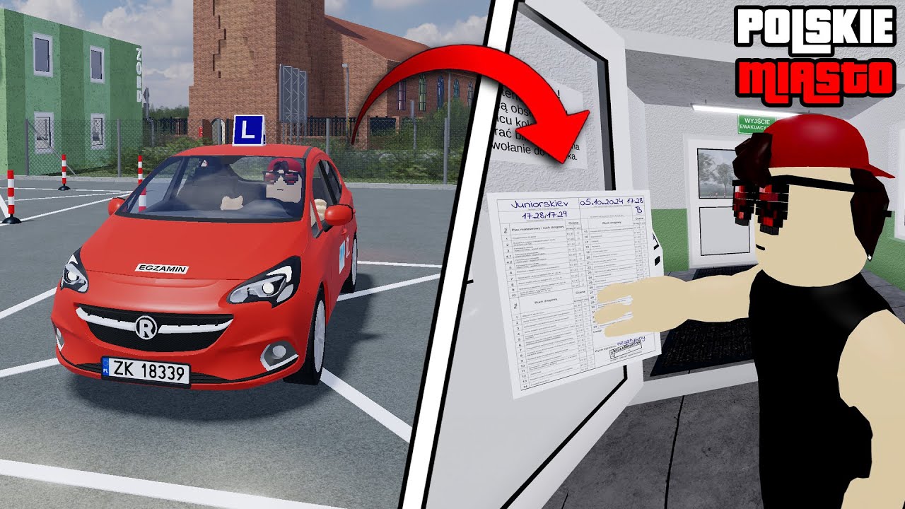 🚘 OBLAŁEM PRAWO JAZDY! *a miałem kraść samochody lol* | Roblox Polish Car Driving Ft. @Hejtazz