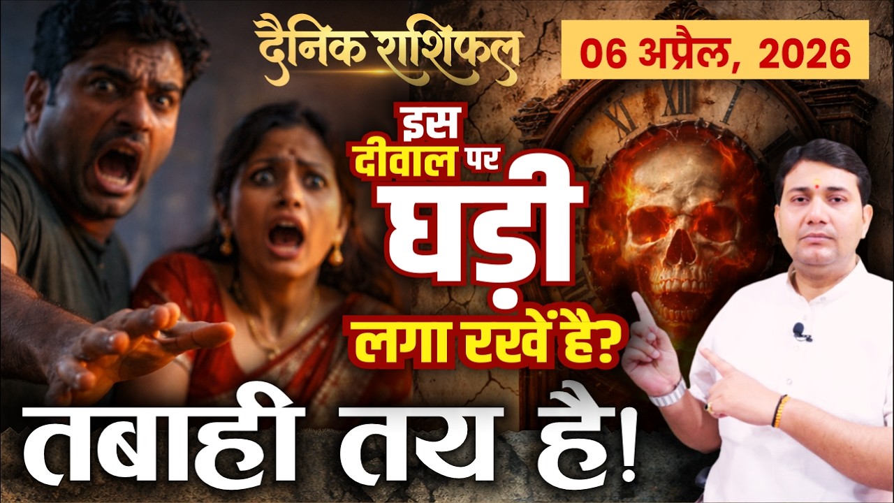 06 April 2026 | Aaj Ka Rashifal | सजावट नहीं साक्षात काल है ये! अभी चेक करें अपनी दीवार घड़ी!