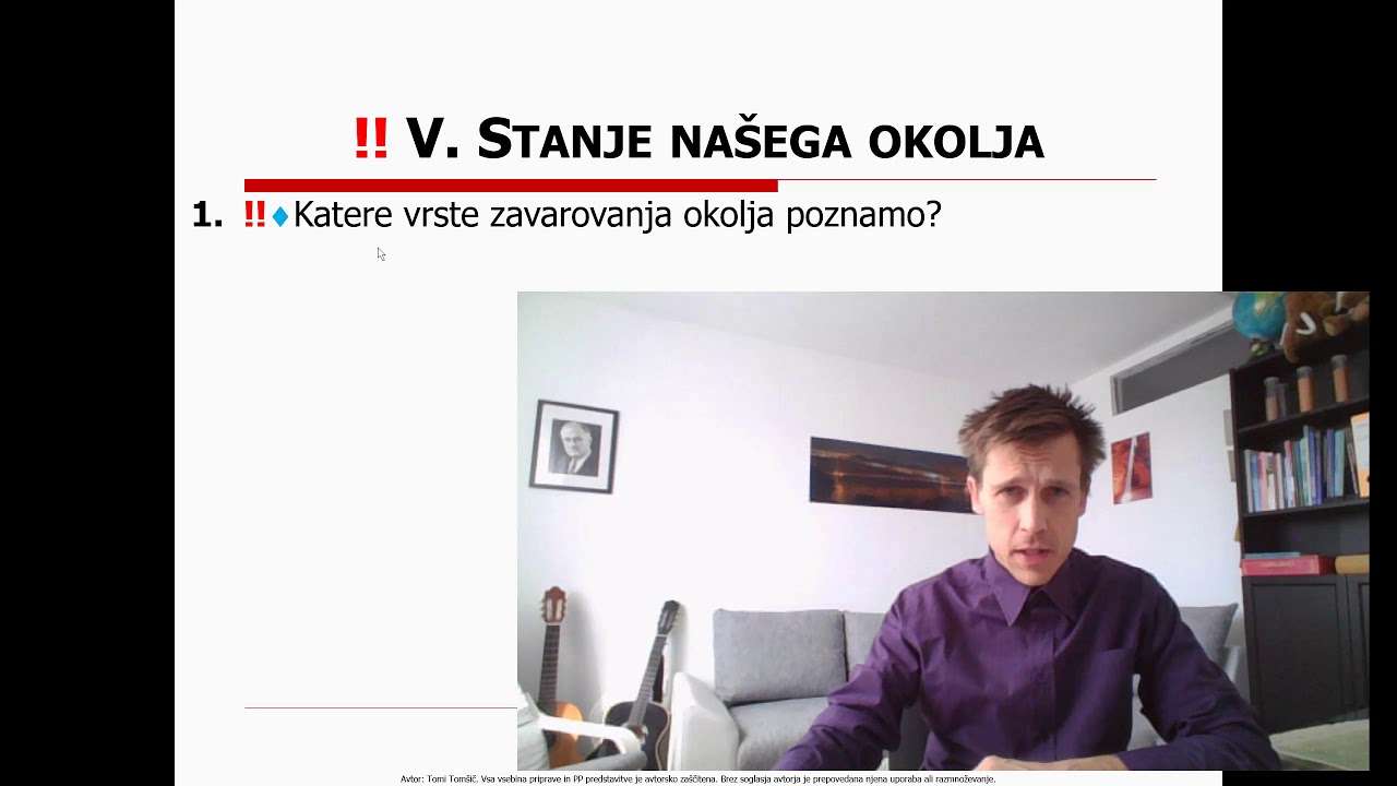 9. razred - 1 - stanje našega okolja