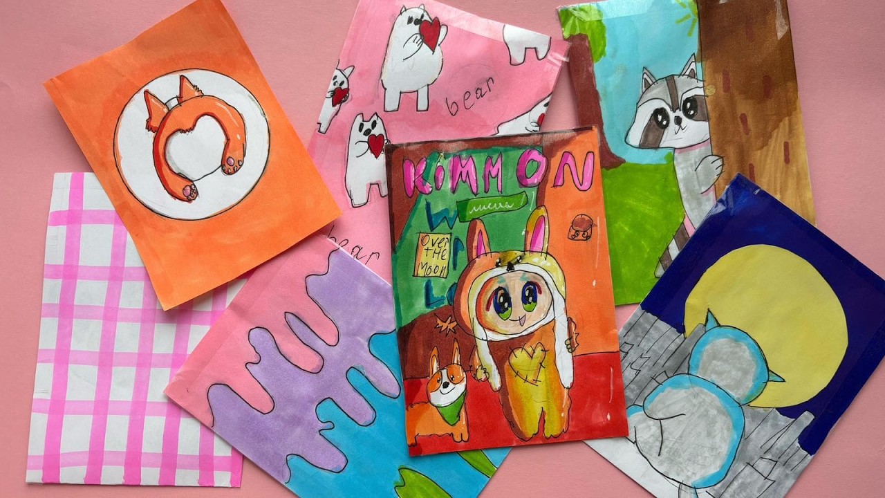 Паперові сюрпризи кімон Kimmon пушин Pusheen котик паперова розпаковка шпалери на телефон MARGOKOTIK