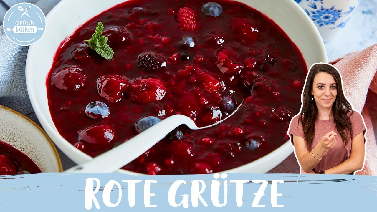 Rote Grütze Rezept 🍓🍨🥄 | Beerenkompott einkochen | Einfach Backen