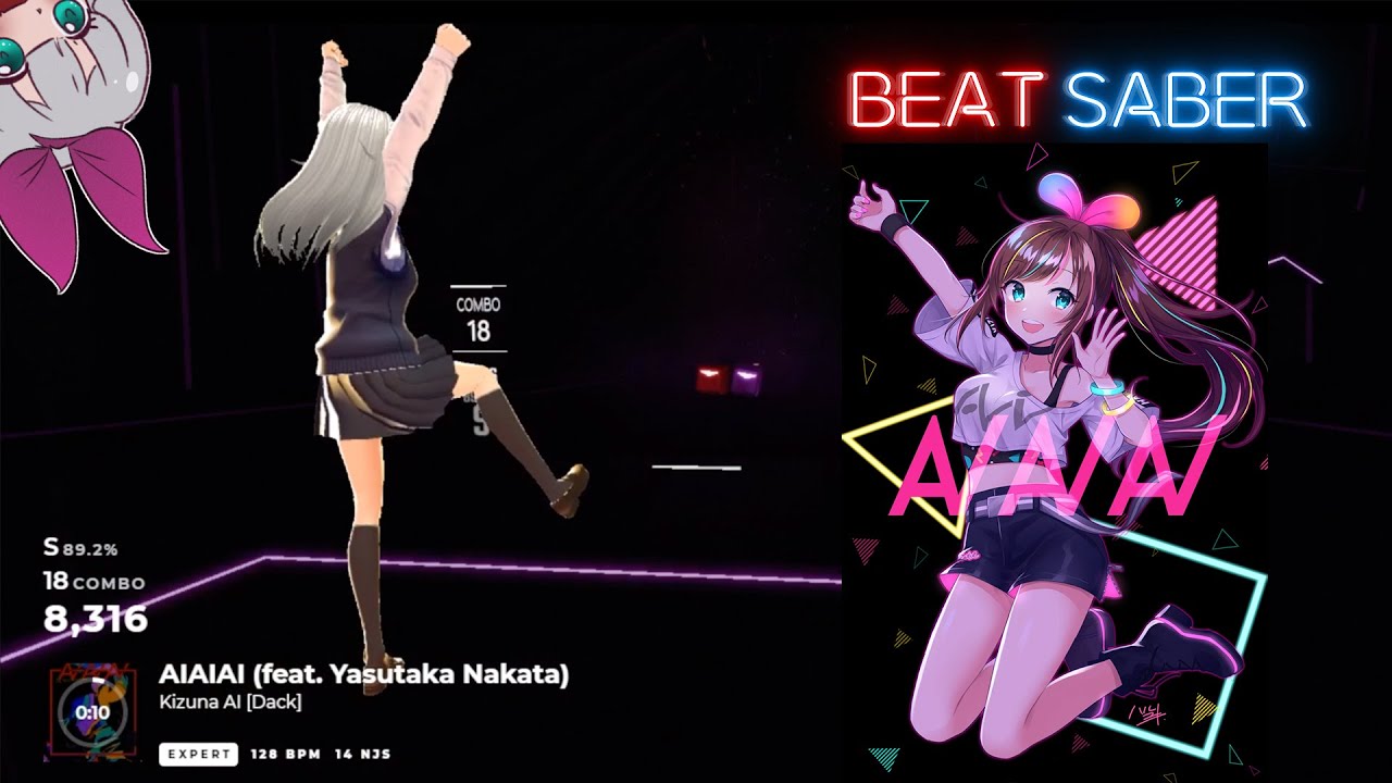 『Beat Saber Full Body Tracking』Kizuna AI - AIAIAI (feat. Yasutaka Nakata) (EXPERT)