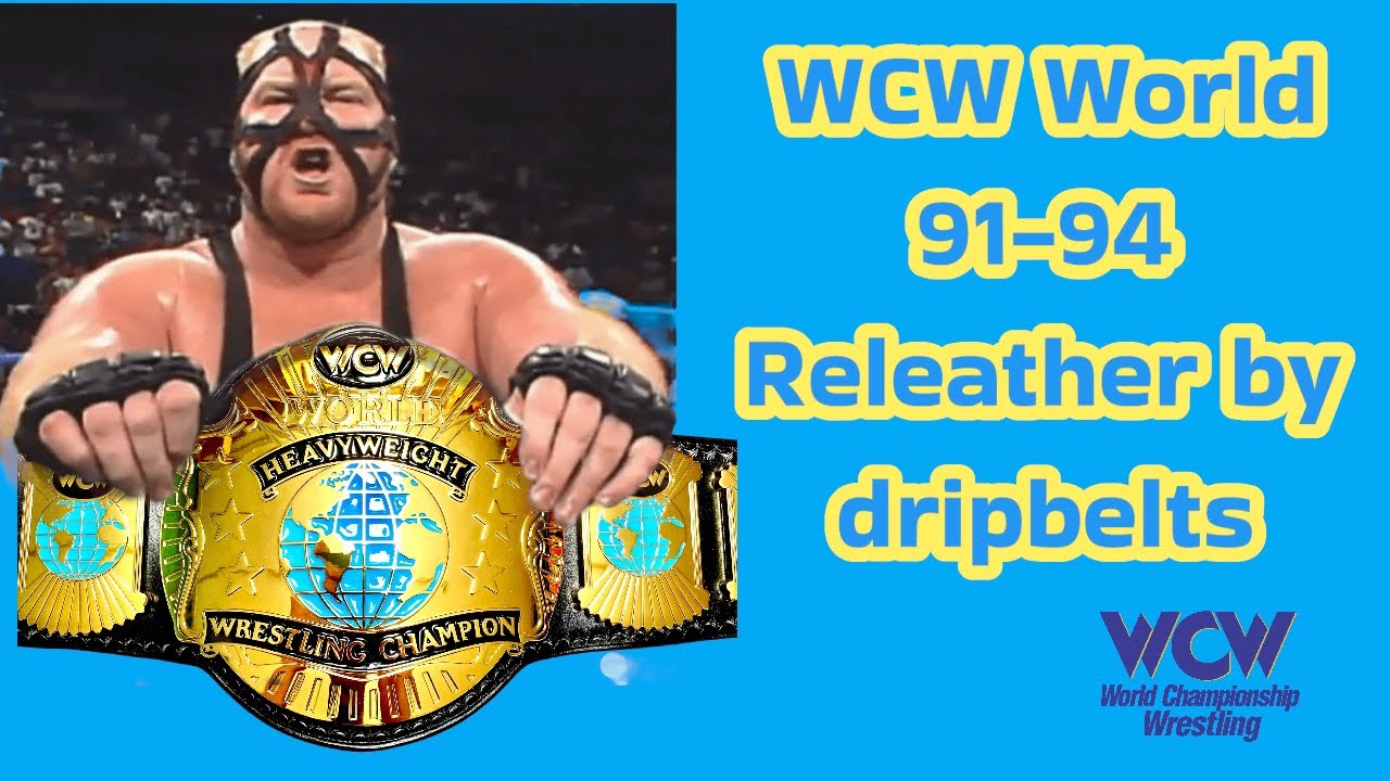 WCW World 91-94 Replica Championship Belt Releather by dripbelts!!