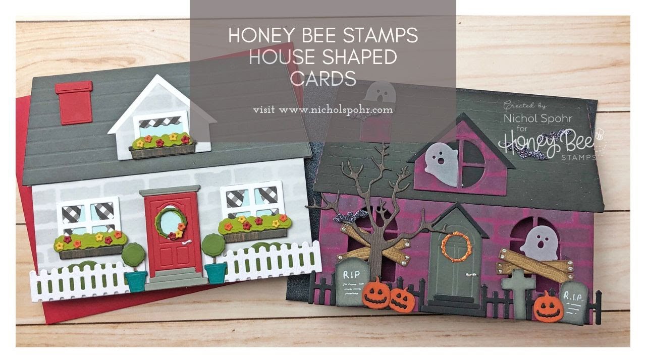 A2 House Shaped Cards (Honey Bee Stamps)