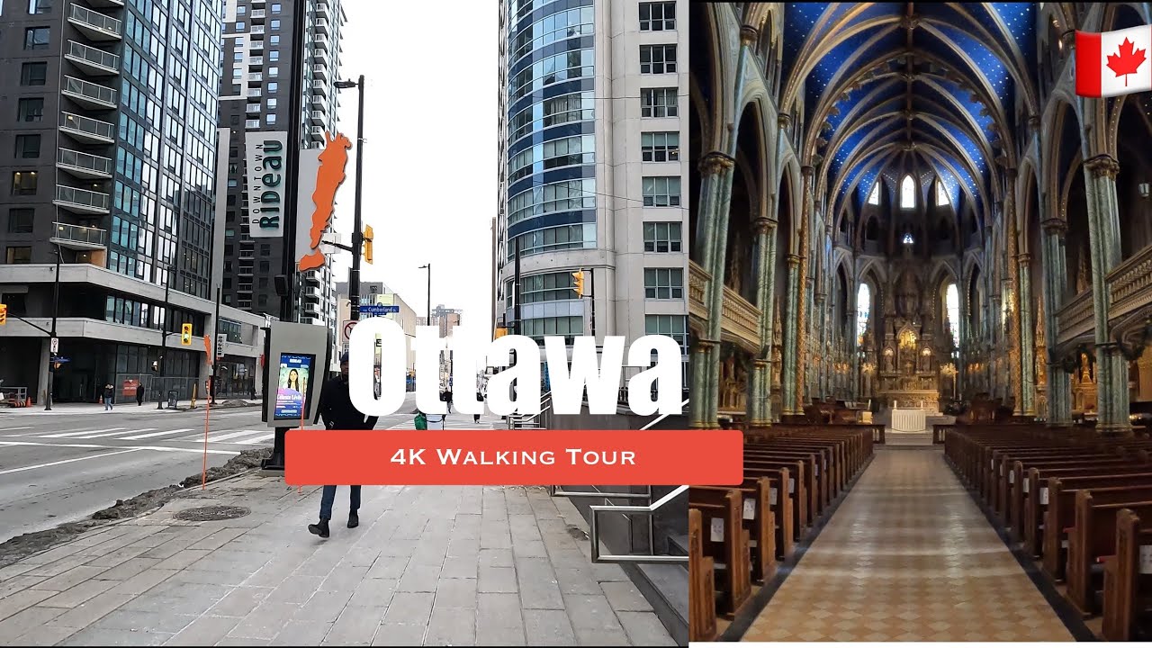 [4K]  Ottawa Canada walking tour - Rideau Street | #216