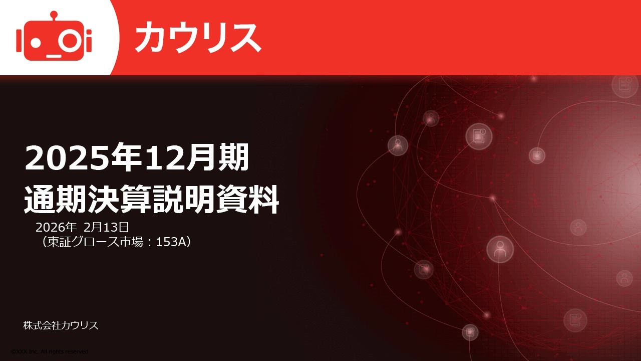 カウリス（153A） 2025年12月期決算説明