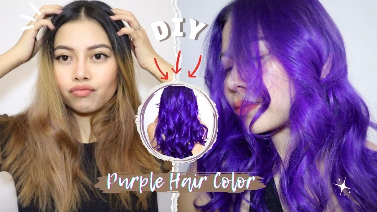 Bleaching and Dying My Hair Purple Before Moving To Europe | Hair Coloring & Hair Bleach Tutorial✨