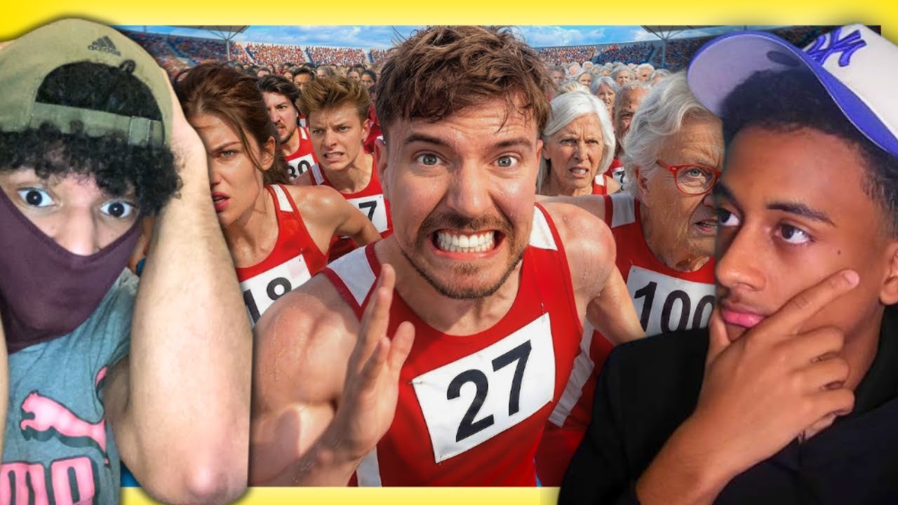 Reaccionamos a ¡Personas de 1 - 100 Compiten por 250,000 Dólares! de mr beast