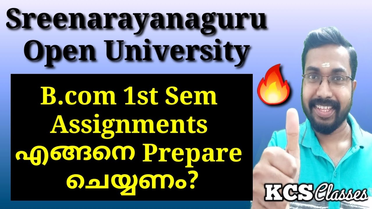 How to prepare for SGOU B.com 1st Sem Assignments?