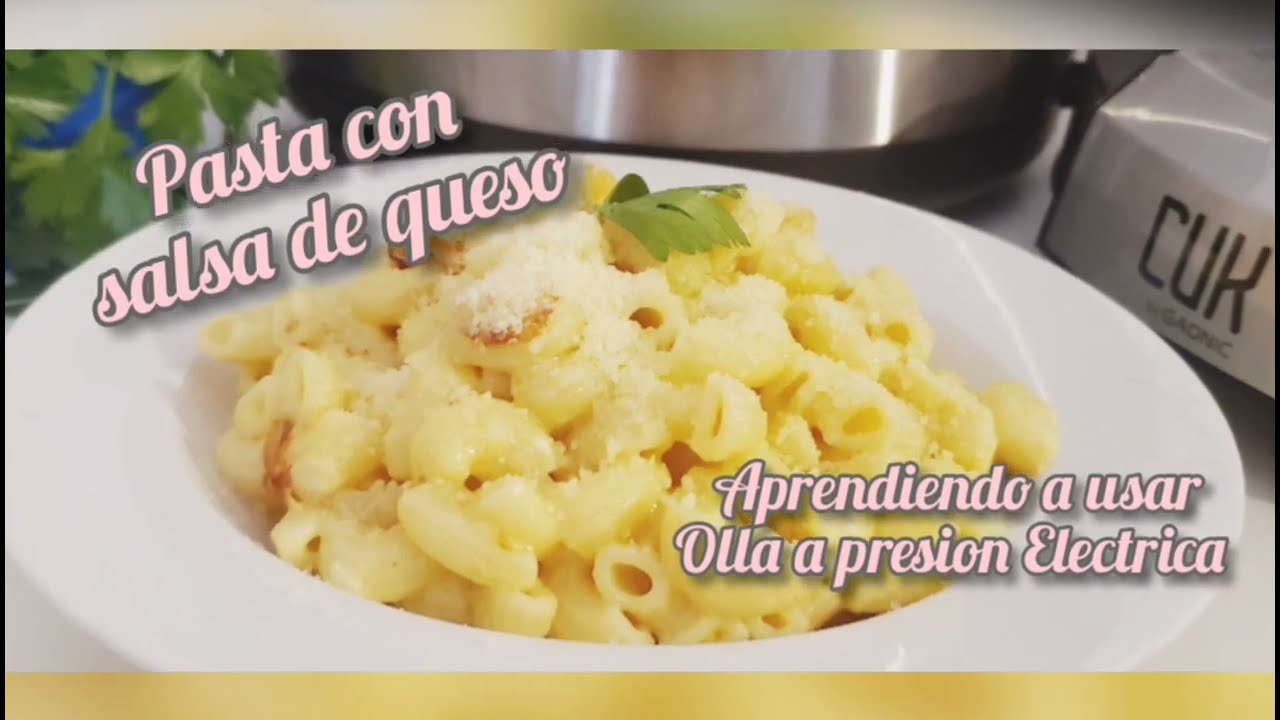 Receta facil rapida y rica en Olla a presion electrica Gadnic CUK fideos con salsa de queso