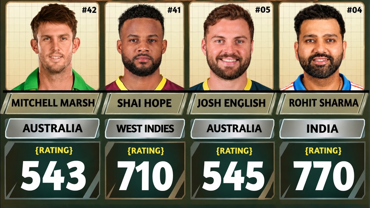 Latest ICC ODI Batting Rankings 2026  | Top 10 ODI Batsmen in the World | Virat Kohli, Shubman Gill