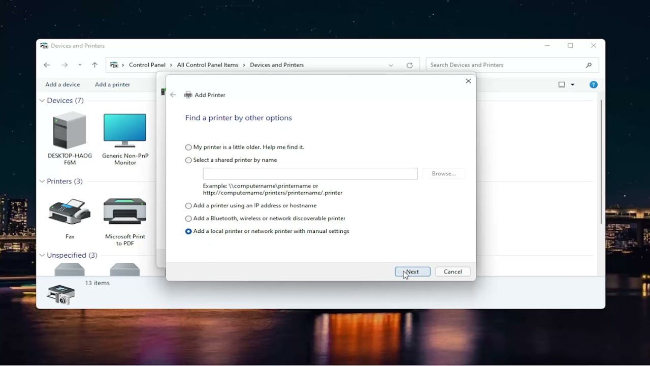 How To Add A Local Printer In Windows 11
