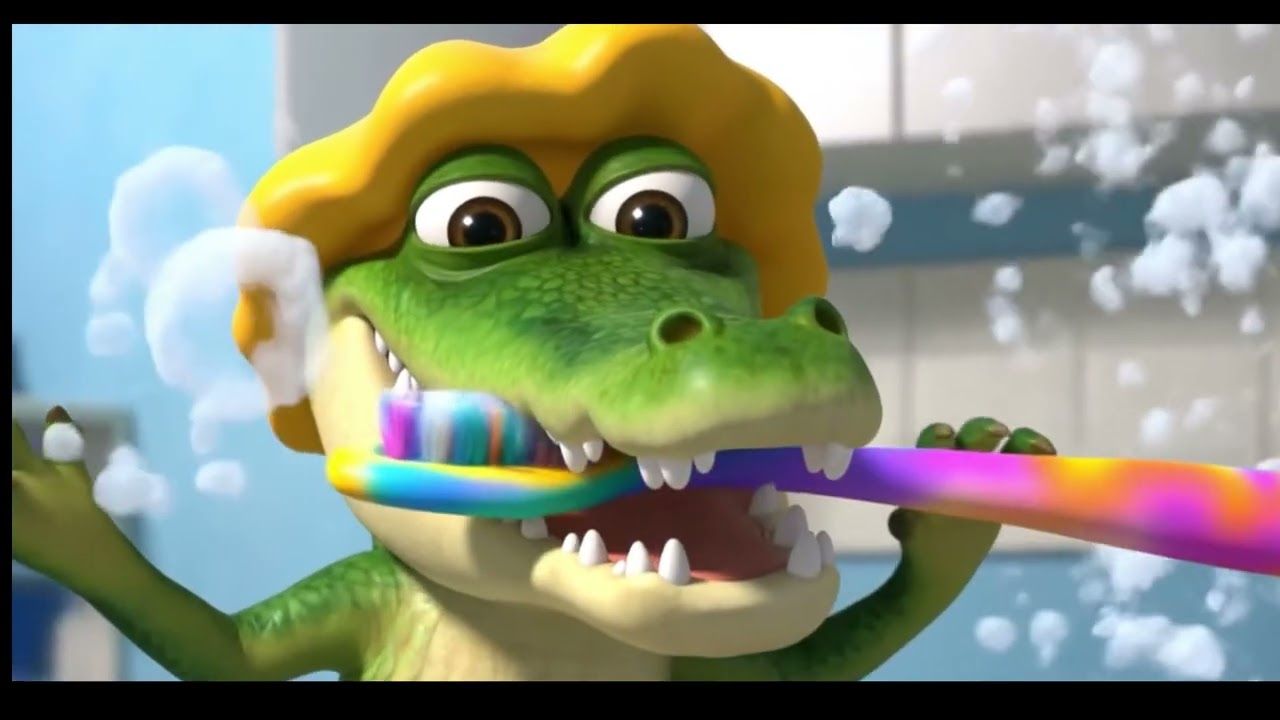 O Sorriso do Jacaré ✨ (Hora de Escovar os Dentes) #kidsvideo #higiene #jacaré #escovação#bebes