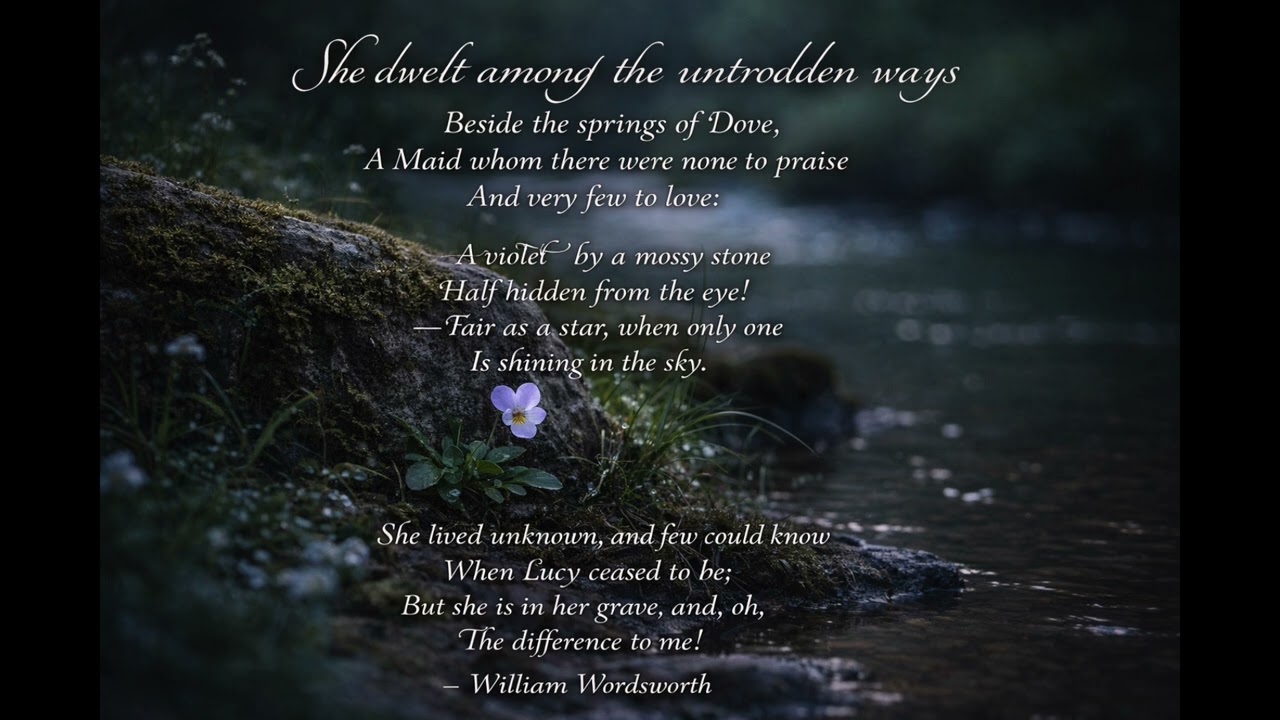 She Dwelt Among the Untrodden Ways by William Wordsworth