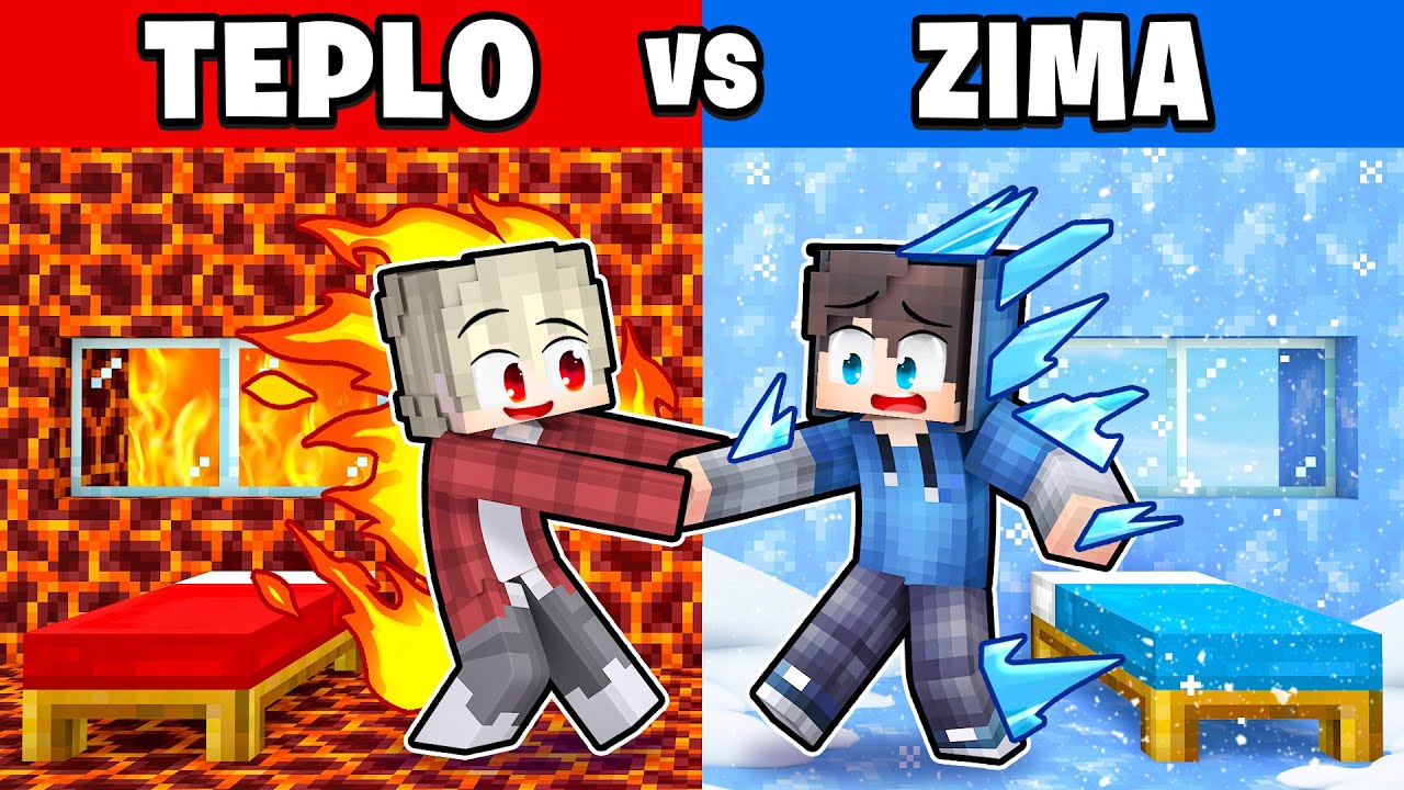TEPLÝ vs STUDENÝ Dům v Minecraftu!
