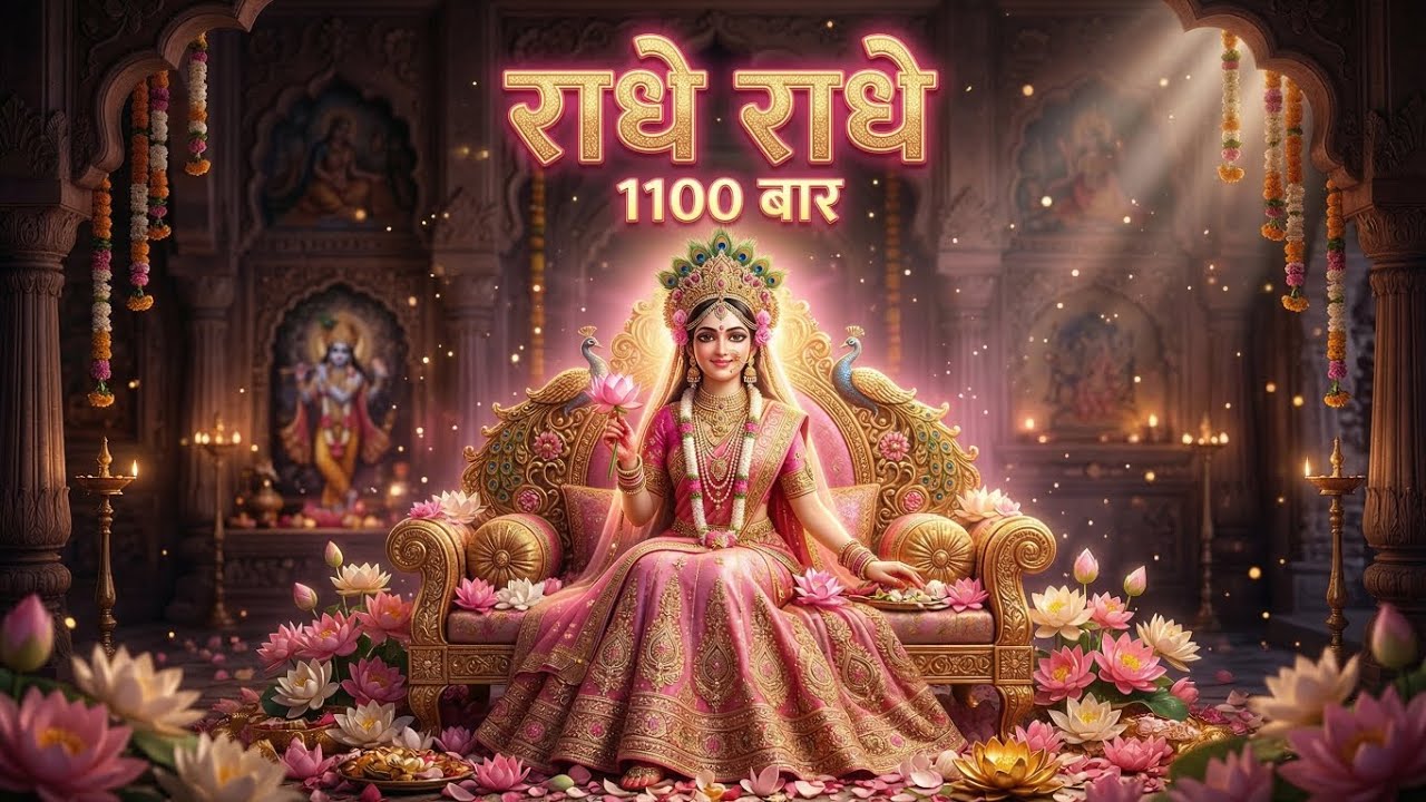 राधे राधे नाम जप 1100 बार | Radha Rani Bhajan | Spiritual Chanting (@bhaktaurbhagwan-2501) #viral