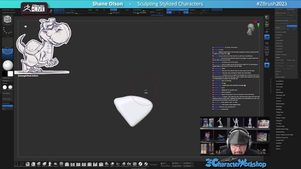 Sculpting Stylized Characters – Shane Olson – ZBrush 2023