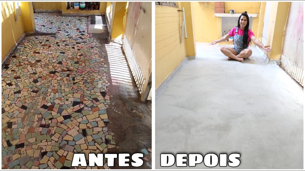 Cimento queimado branco no piso | Nova técnica. Passo a passo.