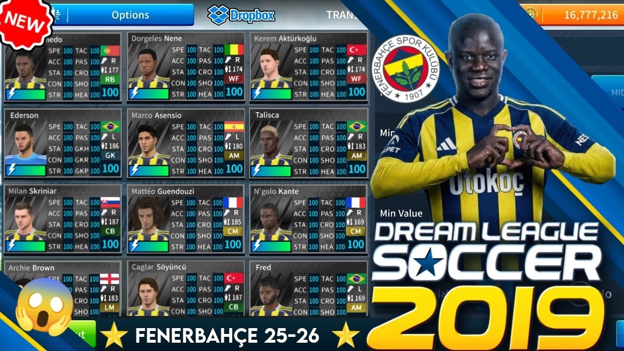 😱How To Get Fenerbahçe SK 2025-2026 Season Team (with N.Kante) In Dream League Soccer 2019🇹🇷
