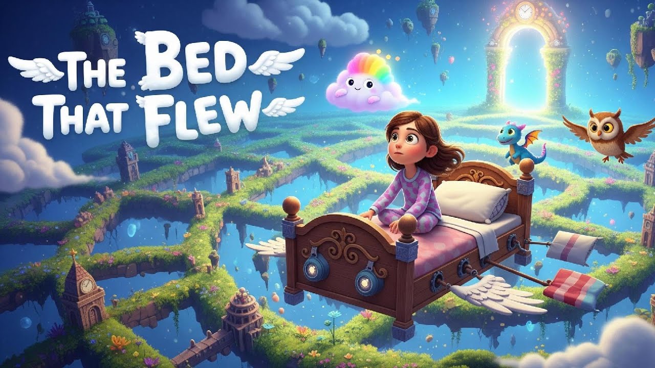 The Bed That Flew 🛏️✨ | Magical Cartoon Adventure for Kids | Animated Short Story