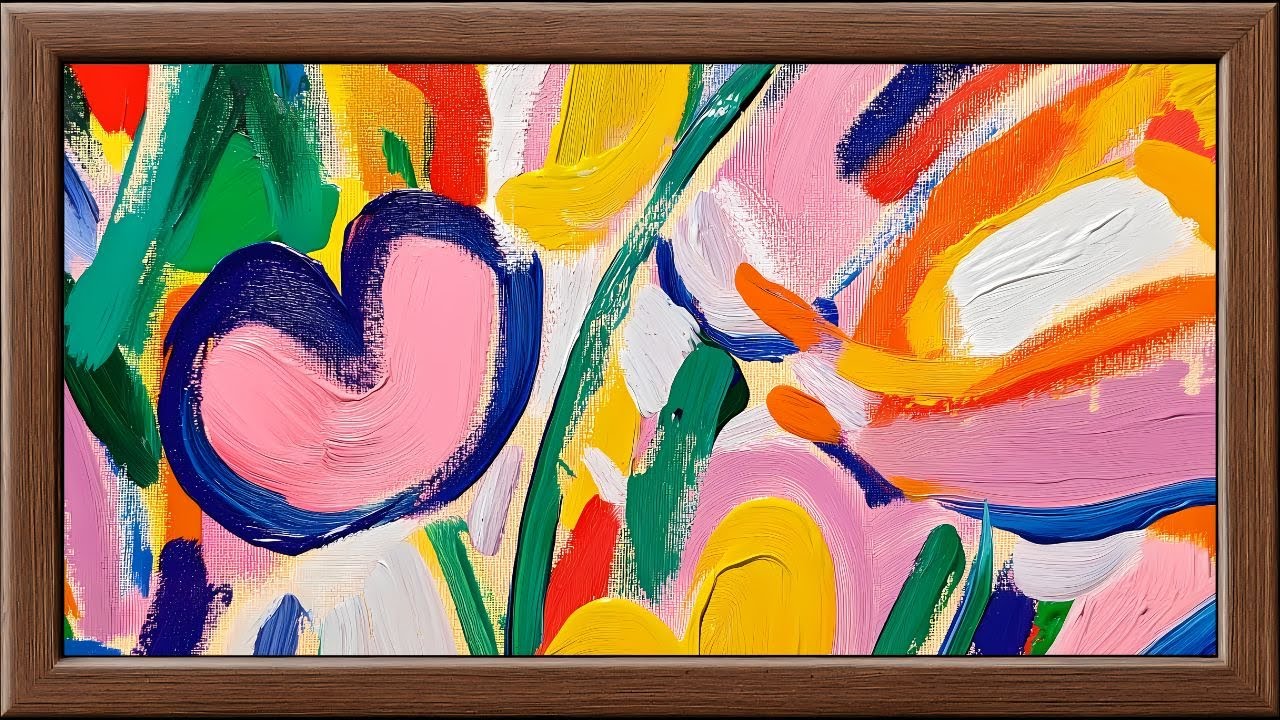 Abstract Art Explosion | Peter Max–Inspired Psychedelic Painting | 4K Frame TV Art