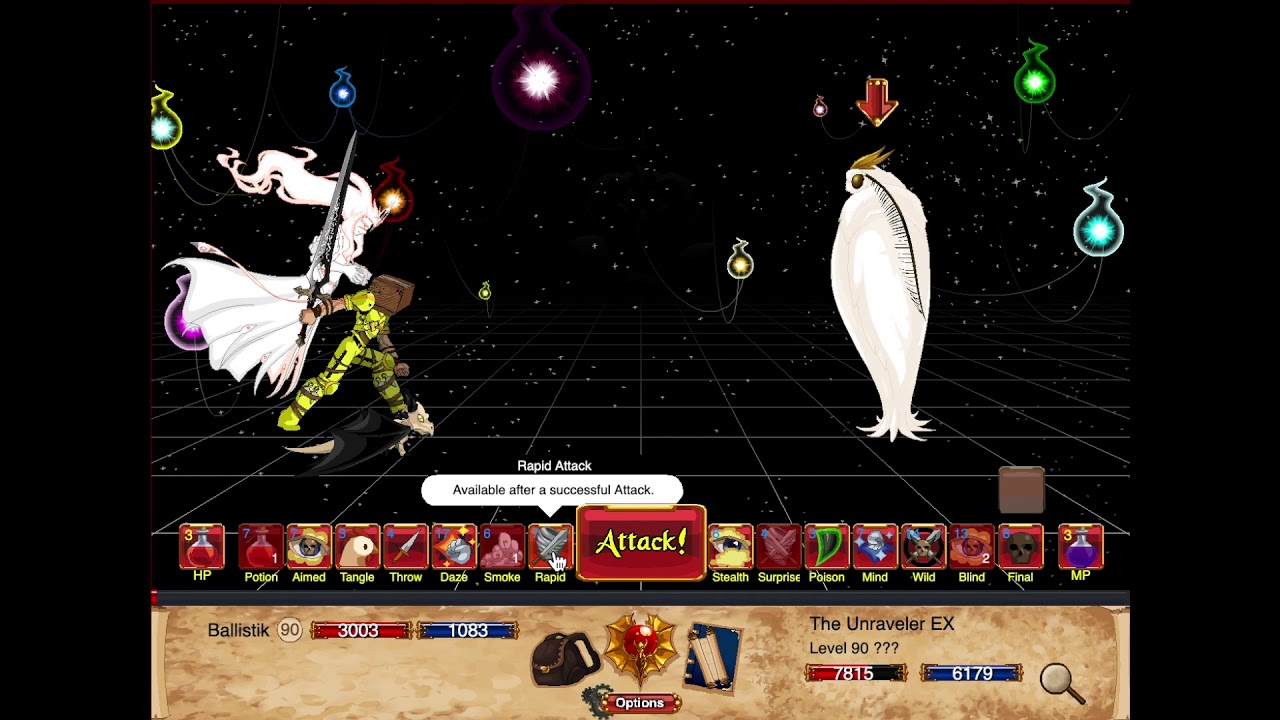 DragonFable - Base Rogue vs The Unraveler EX (outdated)
