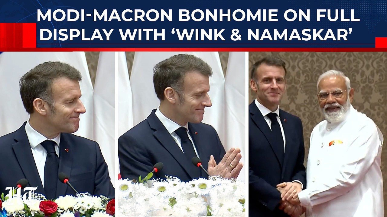 Indo-French Bond Soars: Macron's Viral Wink & Namaskar With Modi At H-125 Chopper Line Inauguration