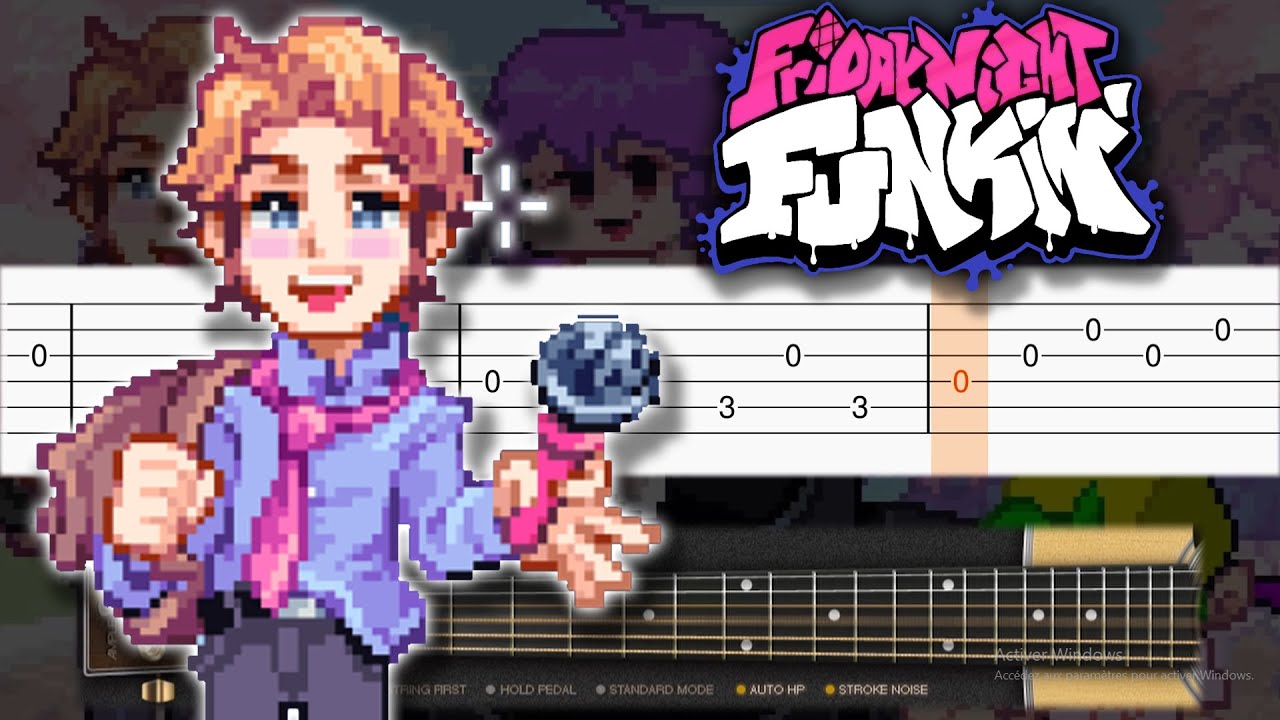 Senpai - Friday Night Funkin' - Guitar tutorial (TAB)