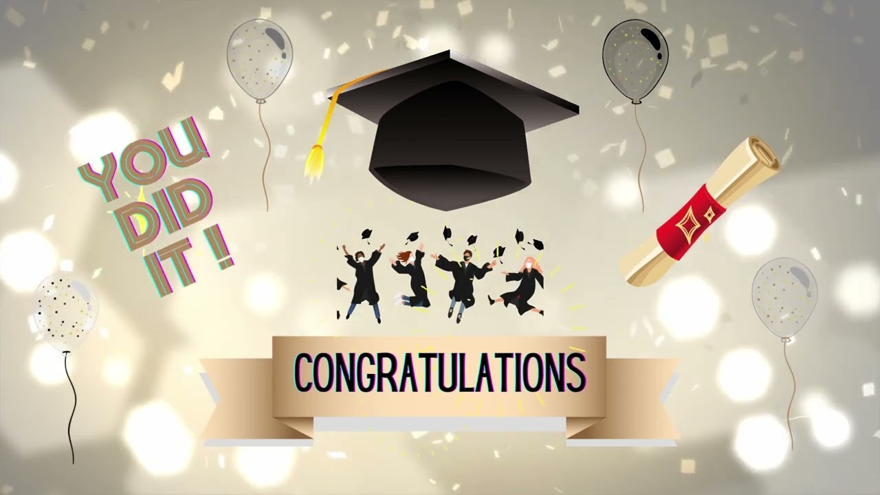 Graduation Celebrations 🎓| Graduation Background |Graduation Backdrop Video 👩‍🎓🎓👨‍🎓| NO MID-ROLL ADS