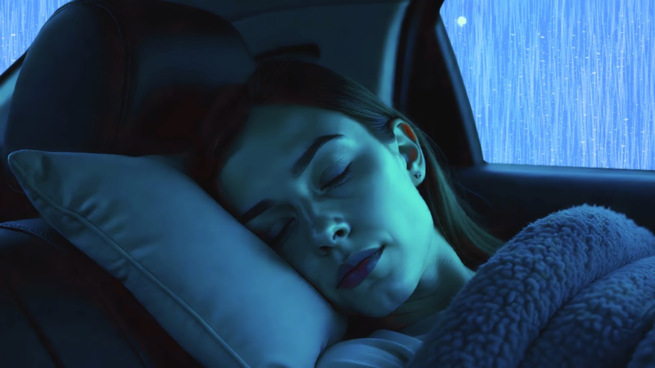 Sleep Fast in 3 Minutes Tonight with Heavy Rain & Thunder on Car