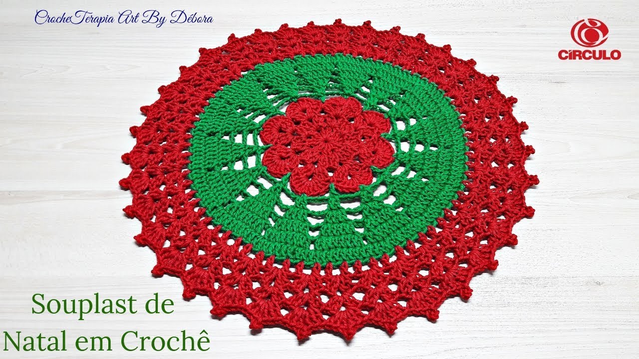 Sousplat de Crochê Arvore de Natal