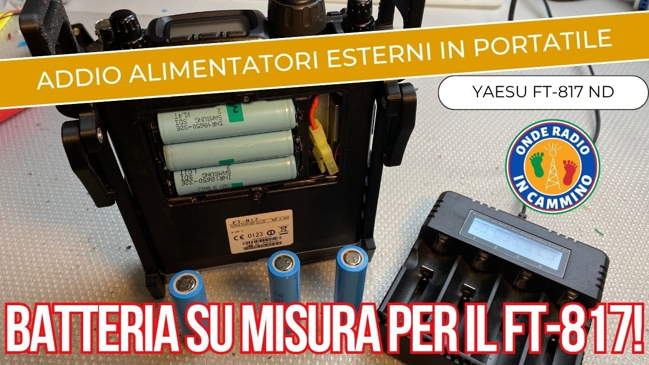 🔋 PACCO BATTERIA 18650 PER YAESU FT-817 ND: il mio progetto portatile in 3D  #radioamatori #qrp