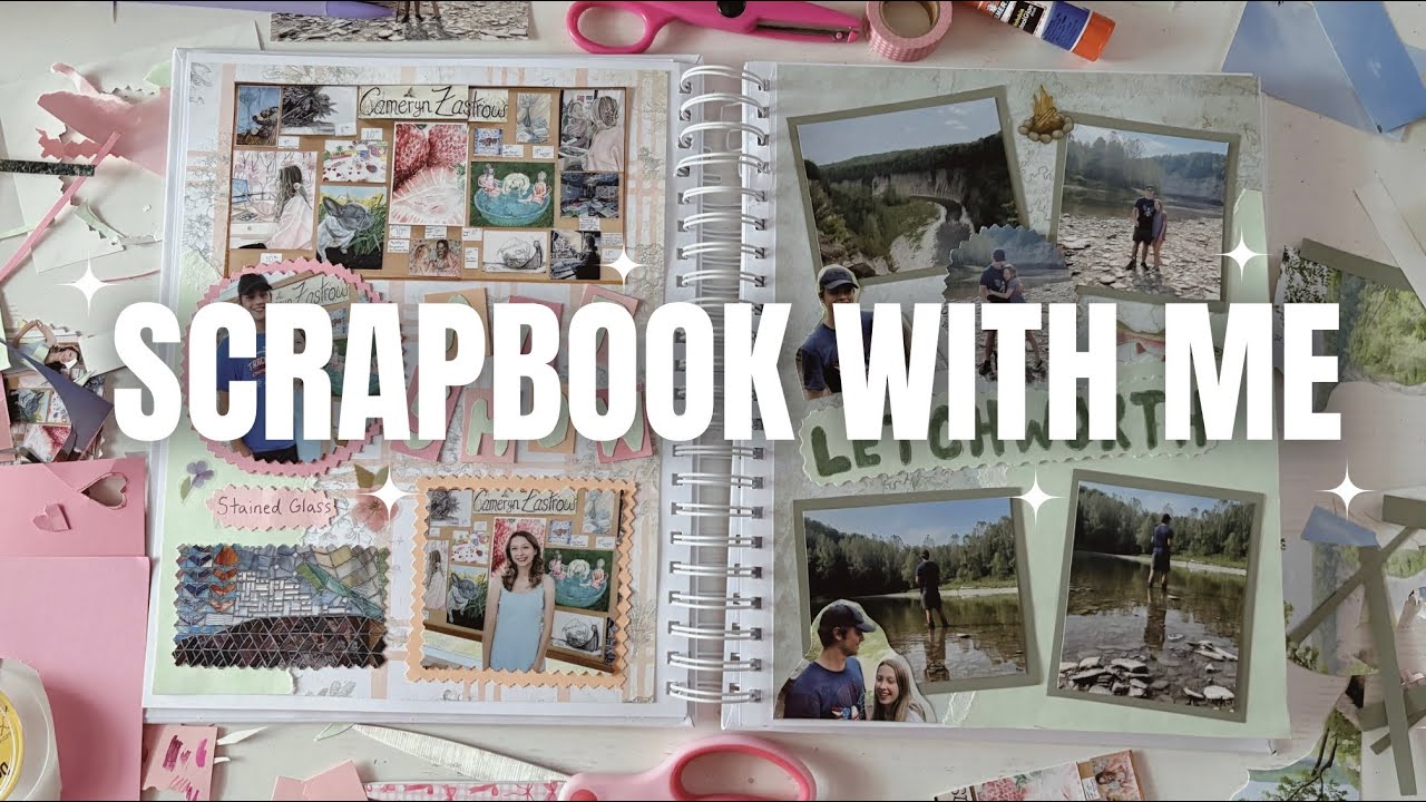 Scrapbook With Me 📔✨ Creating 3 New Aesthetic Pages!