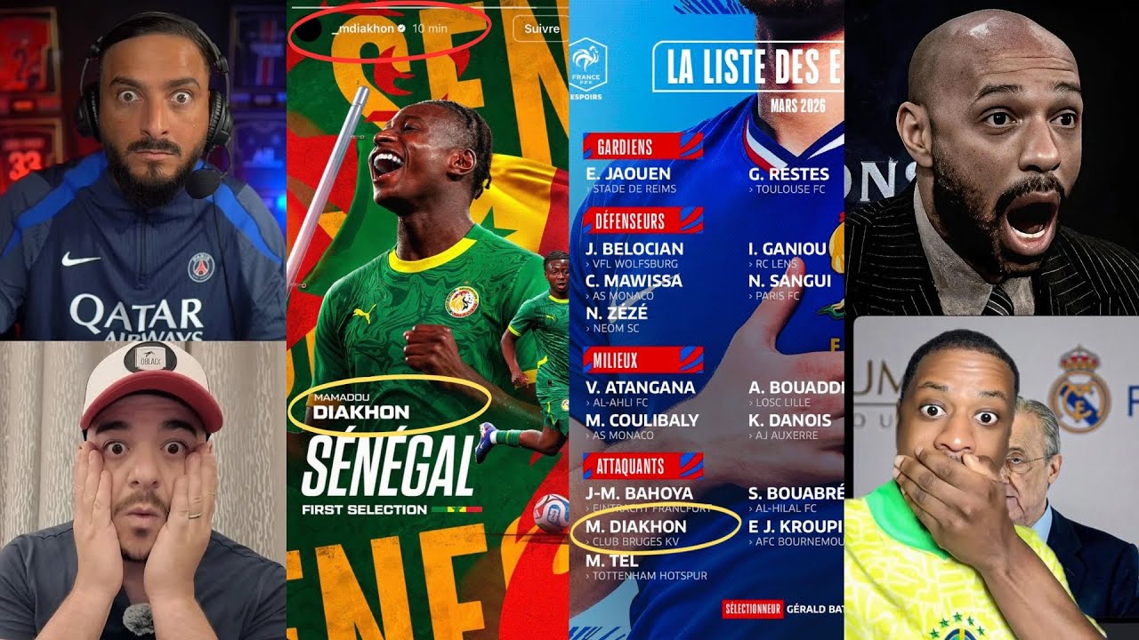 🚨🤯LA FRANCE SE FAIT HUMILIER PAR DIAKHON QUI CHOISIT LE SÉNÉGAL ALORS QU’IL ÉTAIT DÉJÀ SÉLECTIONNÉ !